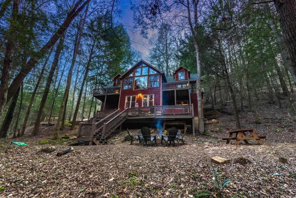 Private Creekside Cabin+Hot Tub,Pool Table, & Pets Ellijay Exteriör bild