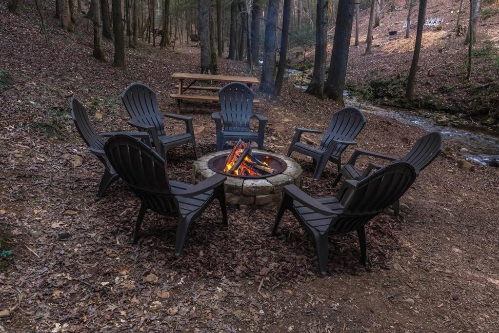 Private Creekside Cabin+Hot Tub,Pool Table, & Pets Ellijay Exteriör bild